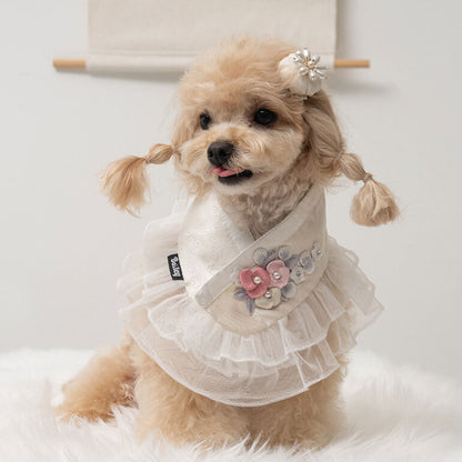 【梨花娘】🐶 韓國BAILEY💖寵物品牌精緻婚紗夢幻領巾(現貨+預購)
