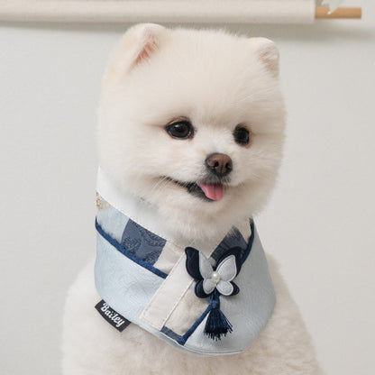 韓國新品上架【梨花娘】🐾BAILEY 🐶秋冬新品 韓國皇室蝴蝶流蘇精緻韓服領巾(4色)