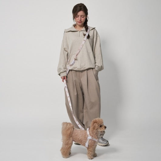 韓國新品上架【梨花娘】🐾BAILEY 🐶 微笑花朵可愛小熊高機能解放雙手寵物牽引繩(7色)