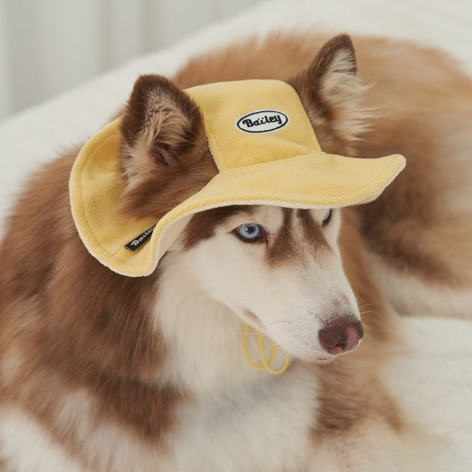 韓國新品上架【梨花娘】🐾BAILEY 🐶秋冬新品 可愛造型遮陽保暖絨毛可調節寵物帽(3色)