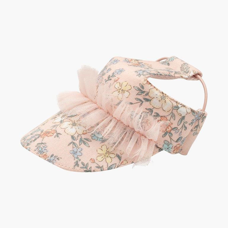 韓國新品上架【梨花娘】🐾BAILEY 🐶秋冬新品 溫柔蕾絲荷葉邊小碎花寵物帽(2色)