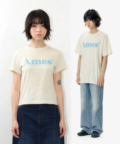 💜新品上架【梨花娘】韓系極簡字母Logo修身短T｜Ames顯瘦氣質百搭上衣、情侶穿搭(S~L)10色
