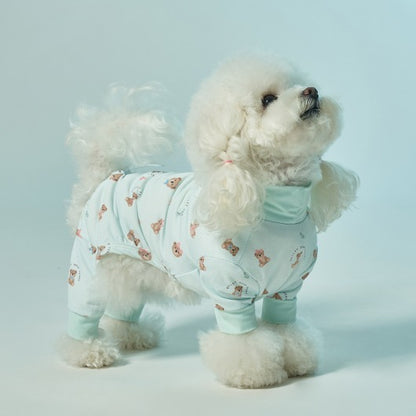 💕【梨花娘總代理】🐾韓國BAILEY 🐶夏日機能冰涼降溫滿版小熊透氣水陸兩用寵物衣(3色)