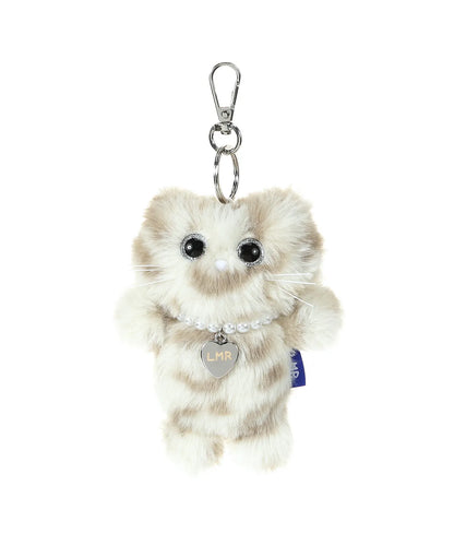 新品上架【梨花娘】💕韓國品牌LMR미니 샹뇽이貓咪珍珠愛心掛牌吊飾萌翻鑰匙圈(5色)