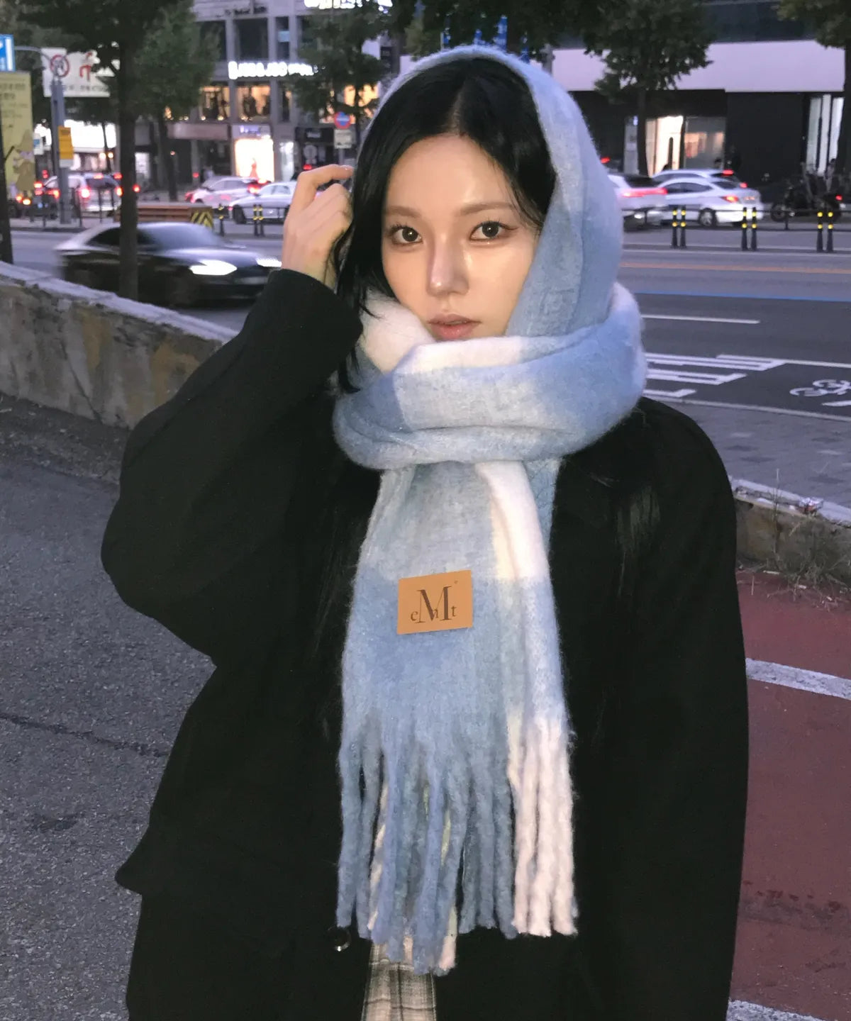 🆕新品上架💖【梨花娘】 韓國 圍巾熱賣TOP.2🔥品牌Musent 皮標保暖舒適披肩圍巾(7色) 男女皆宜