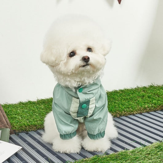 韓國新品上架【梨花娘】🐾BAILEY 🐶秋冬新品 舒適透氣防風防水輕便連帽外出寵物服飾(2色)