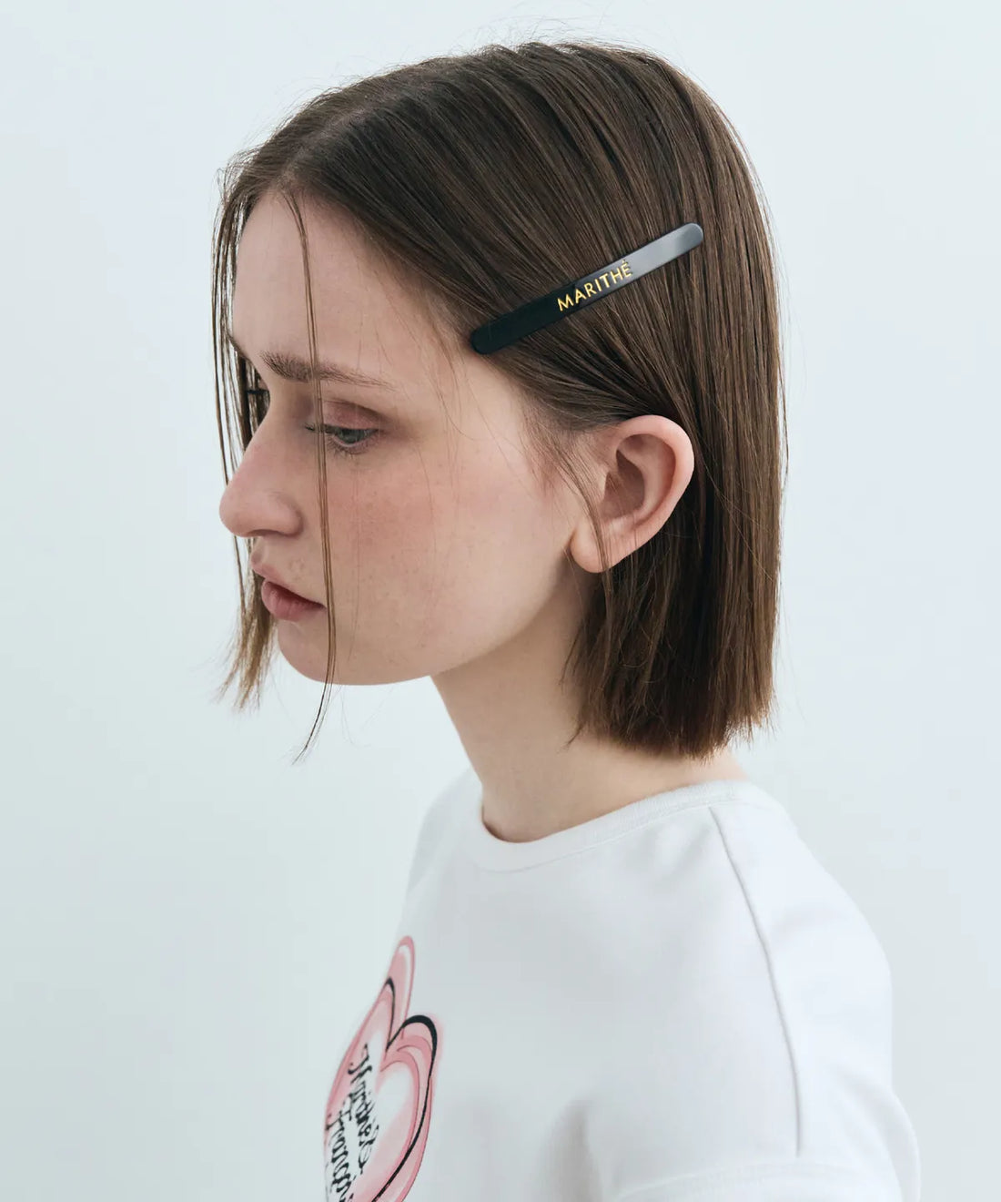 💕法國品牌MARITHÉ + FRANҪOIS GIRBAUD🆕新品上架  高允貞同款經典LOGO咖啡色細長髮夾2件組