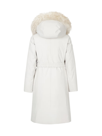 🆕新品上架💖【梨花娘】 韓國 熱賣🔥品牌Discovery 🫧高允真代言 狐狸毛領Milford Vertex 繫帶鵝絨長款保暖外套