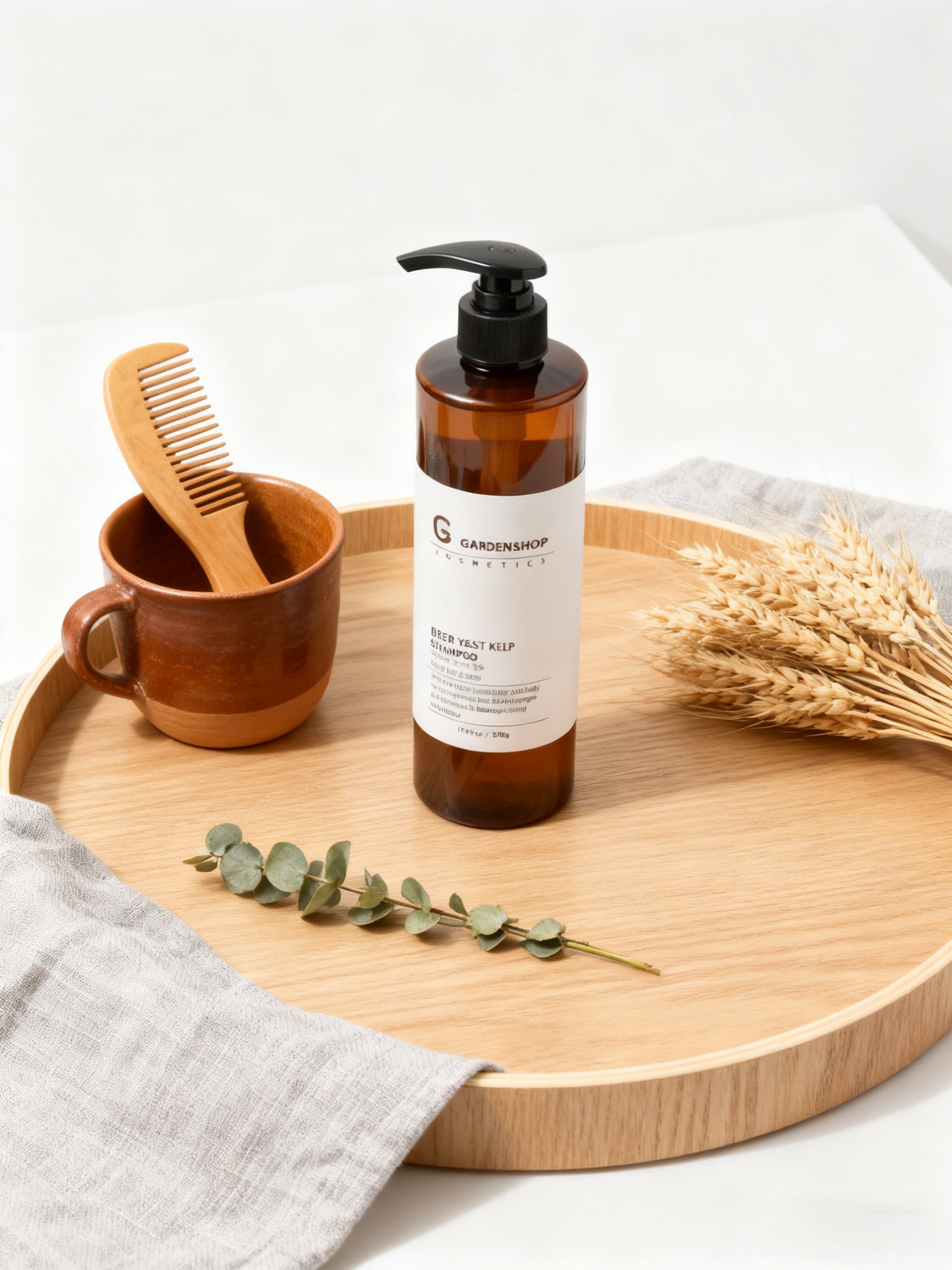 🆕新品上架💖【梨花娘】韓國Gardenshop天然植萃精油家強健髮根啤酒酵母洗髮精(500ml)💖韓國連線