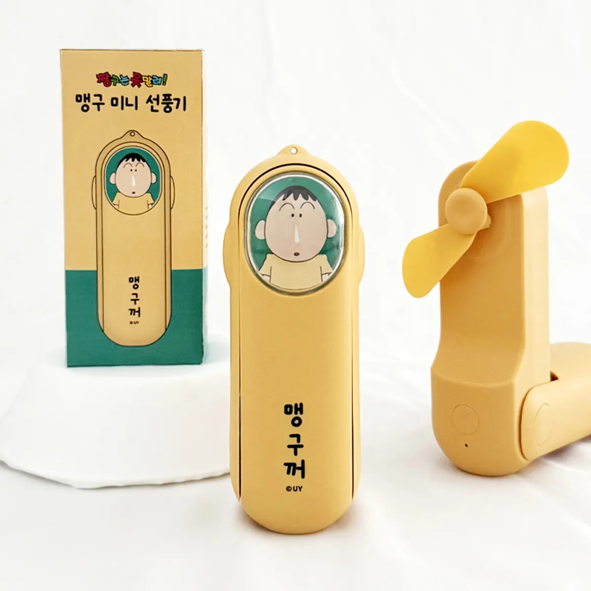 🆕新品上架【梨花娘】💖韓國品牌COQUAD 🌬️春日部阿呆鼻涕泡泡手持風扇🌬️