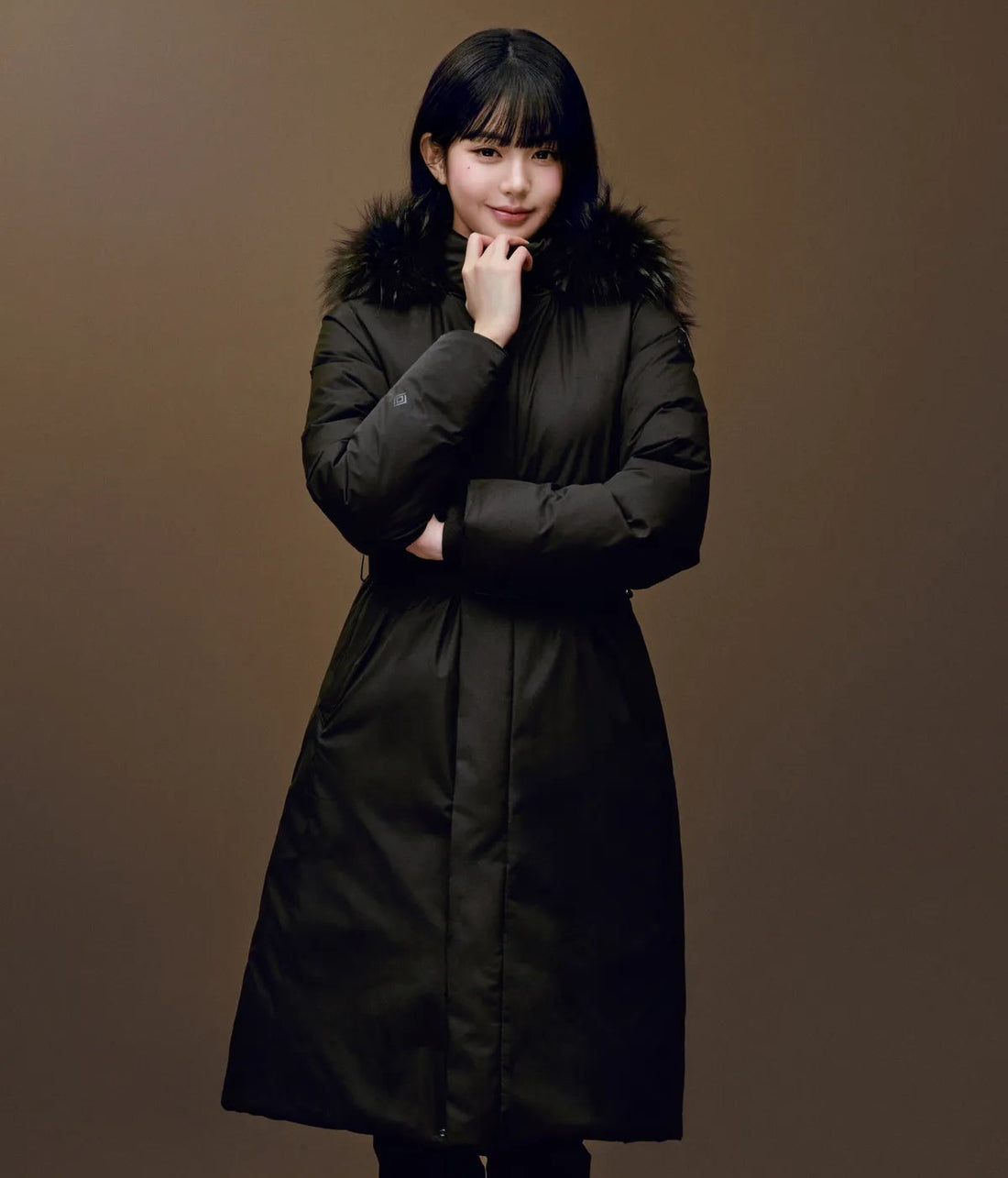 🆕新品上架【梨花娘】法國品牌 EIDER La Bel 張員瑛推薦款連帽狐狸毛領連帽可拆洋裝羽絨大衣外套(2色)