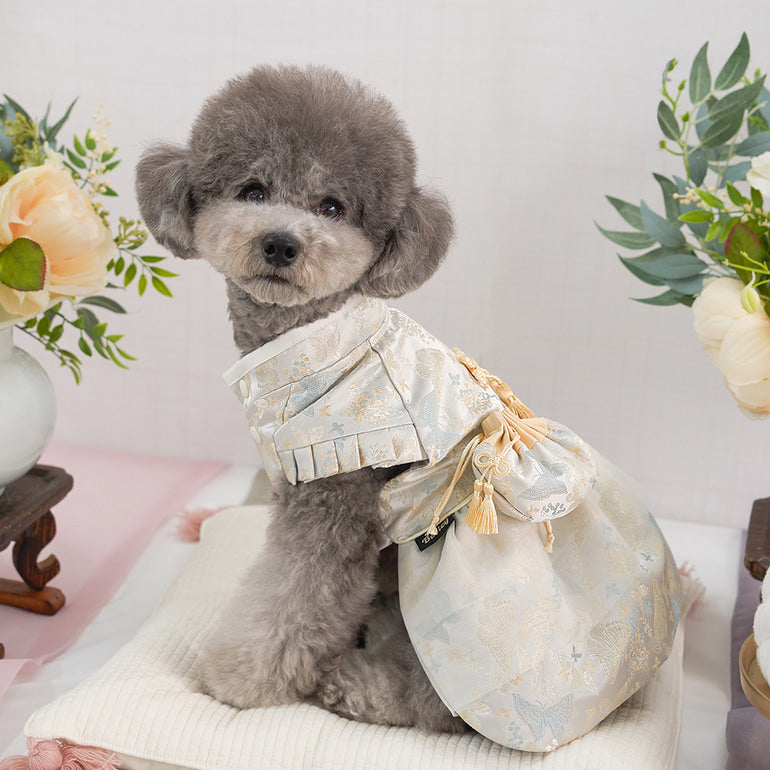 韓國新品上架【梨花娘】🐾BAILEY 🐶韓系流蘇小福袋寵物香香包(2色)