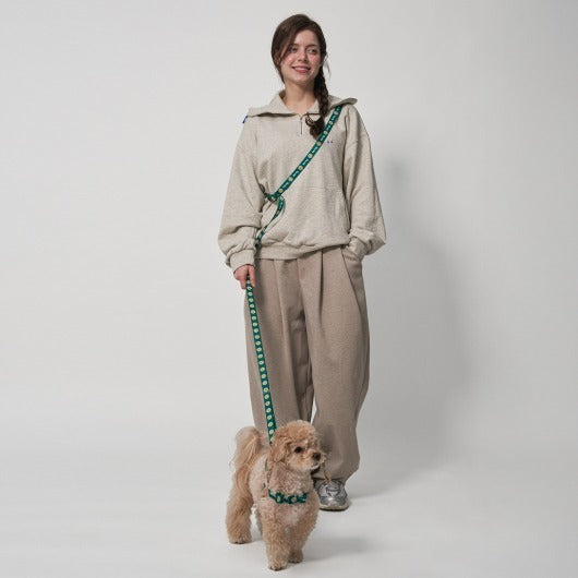 韓國新品上架【梨花娘】🐾BAILEY 🐶 微笑花朵可愛小熊高機能解放雙手寵物牽引繩(7色)