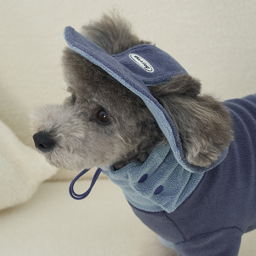 韓國新品上架【梨花娘】🐾BAILEY 🐶秋冬新品 可愛造型遮陽保暖絨毛可調節寵物帽(3色)