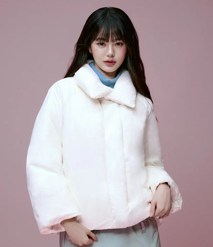 🆕新品上架【梨花娘】法國品牌 EIDER La Belle 張員瑛代言翻領短版羽絨外套(2色)