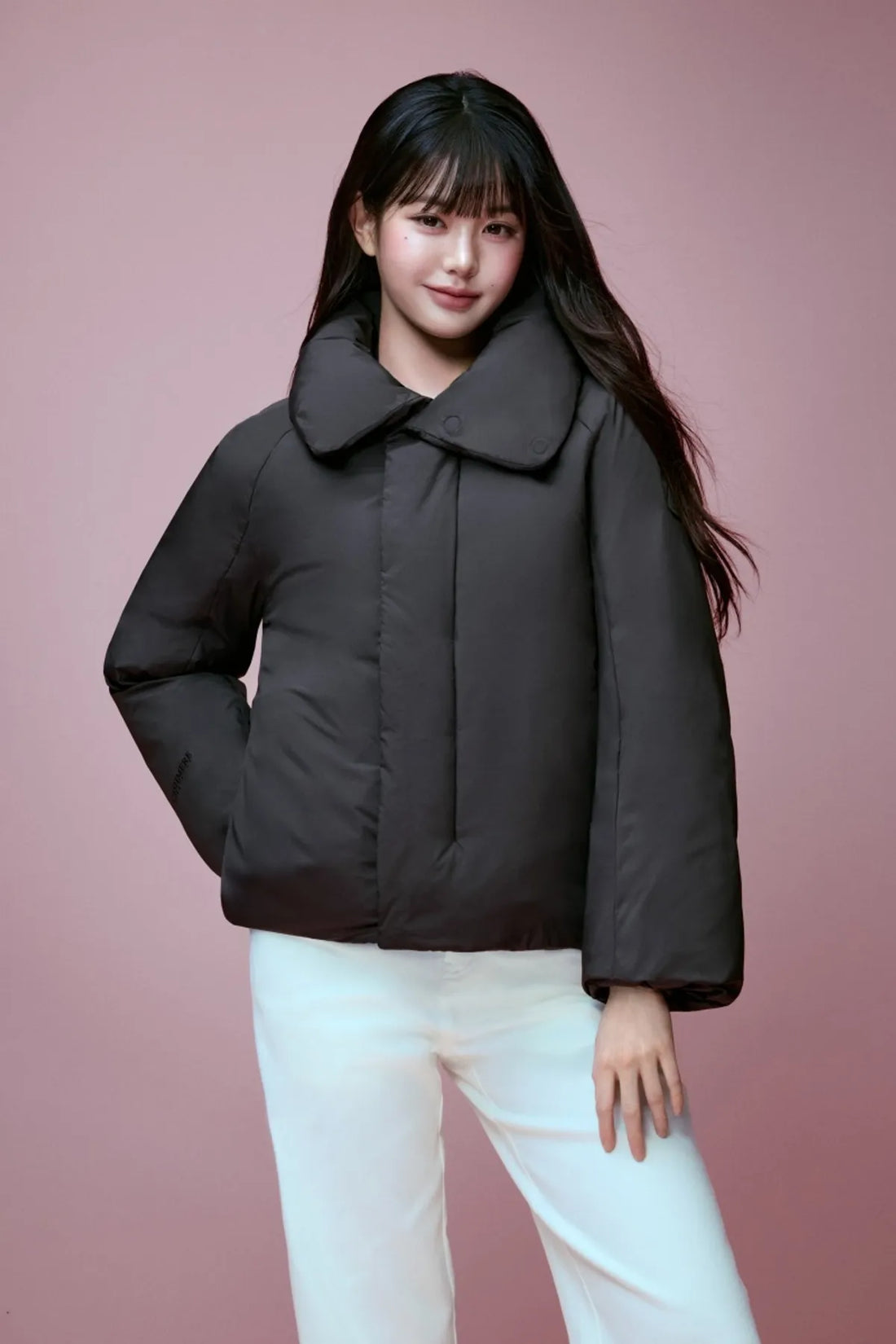 🆕新品上架【梨花娘】法國品牌 EIDER La Belle 張員瑛代言翻領短版羽絨外套(2色)