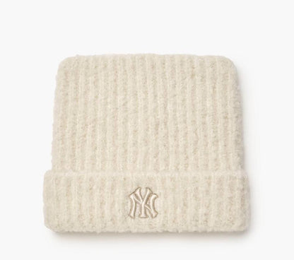 🔥新品上架 【梨花娘】💖韓國爆紅大缺貨!!正版限量柔軟洋基貓耳保暖毛線帽(5色)預購