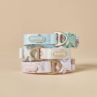 韓國新品上架【梨花娘】🐾BAILEY 🐶秋冬新品 馬卡龍柔軟色系小熊圖案簡易款寵物牽繩(3色)