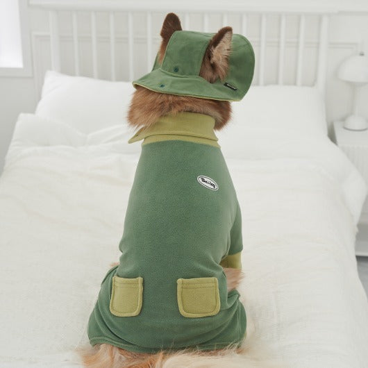 韓國新品上架【梨花娘】🐾BAILEY 🐶秋冬新品 領口釦環設計一件式保暖細絨毛衣(3色)