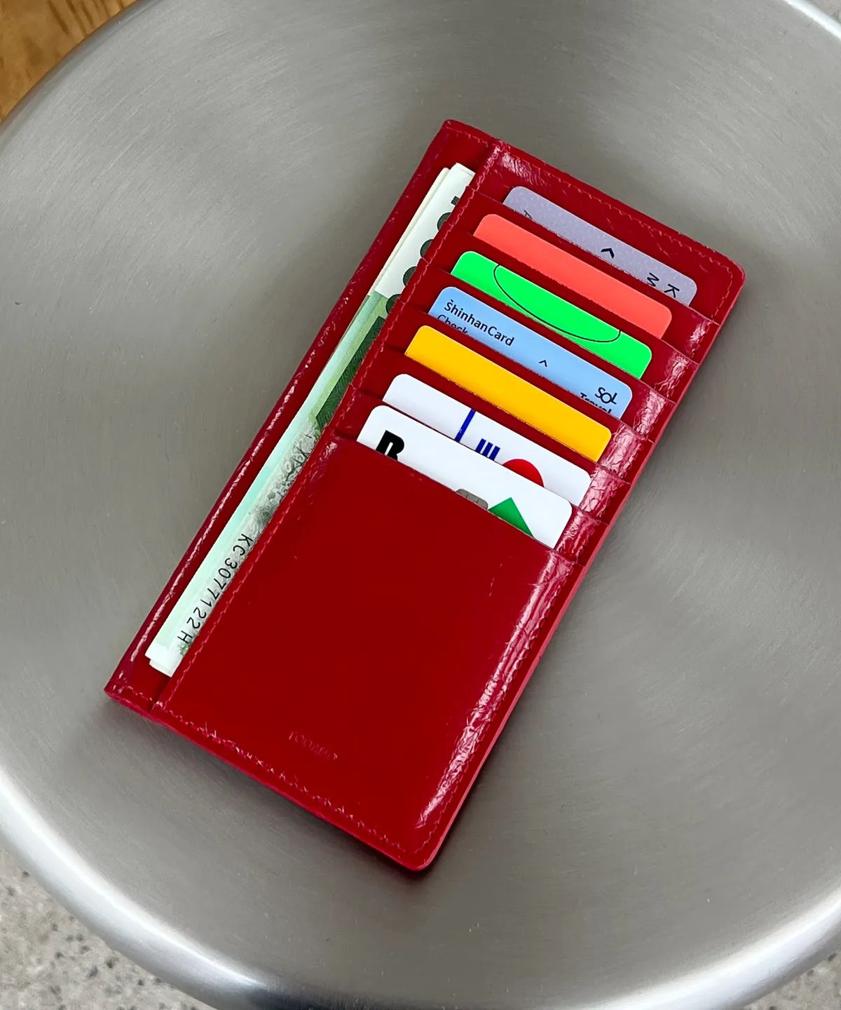 🆕新品上架【梨花娘】🔥韓國品牌TOAMO Bella Slim Long Wallet 韓國製牛皮薄型長夾｜韓系光澤皮革長夾