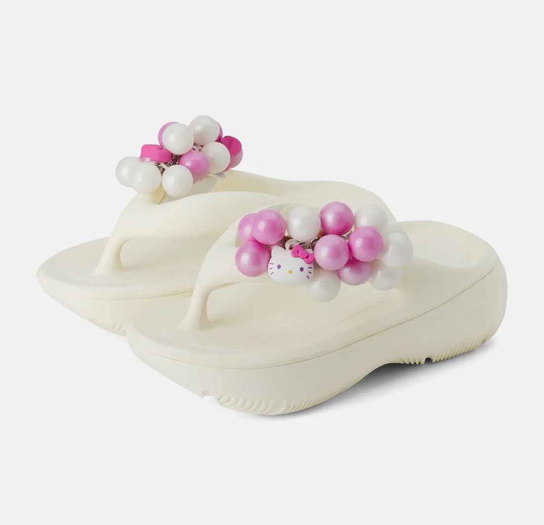 🆕新品上架【梨花娘】💗韓系高級甜感｜TAW&amp;TOE × Hello Kitty Candy 厚底雲朵感拖鞋(2色)