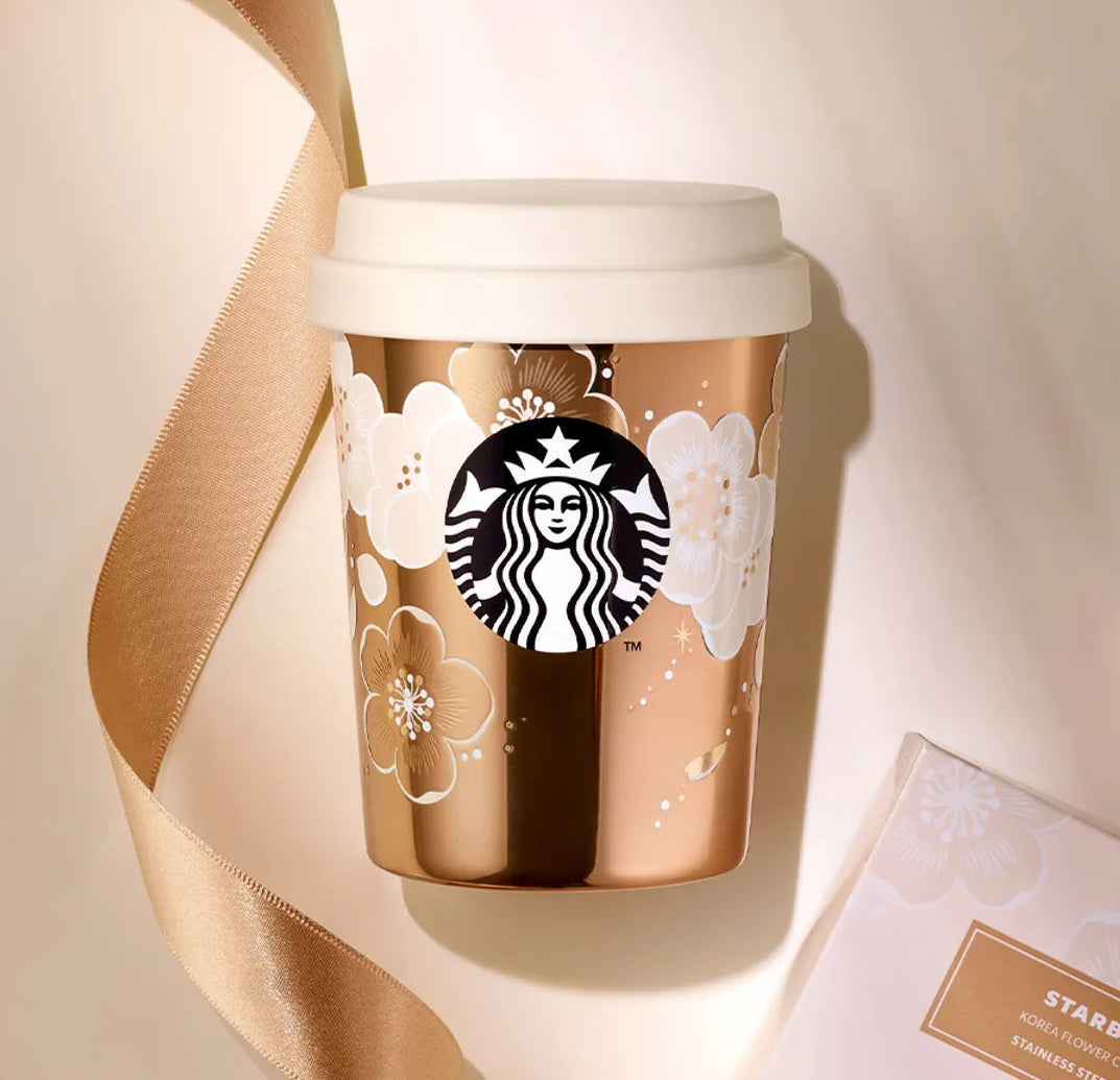 🆕新品上架【梨花娘】💜 韓國限定｜STARBUCKS 白梨花 Blossom 金緻保溫杯237ml