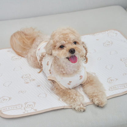 💕【梨花娘總代理】🐾韓國BAILEY ❄️夏日寵物極致降溫雪花泰迪熊圖案摺疊冰涼墊S~L(4色)