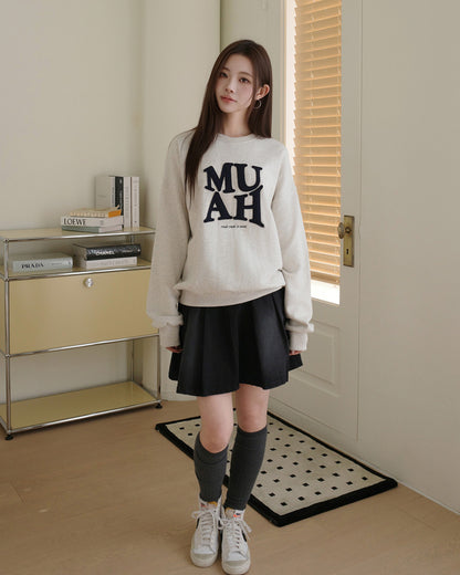 💖韓國暢銷品牌MUAHMUAH 🆕新品上架 貼布立體MUAH寬鬆休閒T恤(2色)