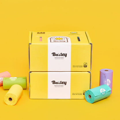 韓國新品上架【梨花娘】🐾BAILEY 🐶彩虹色系可愛笑臉花可生物分解環保寵物外出拾便袋🐶