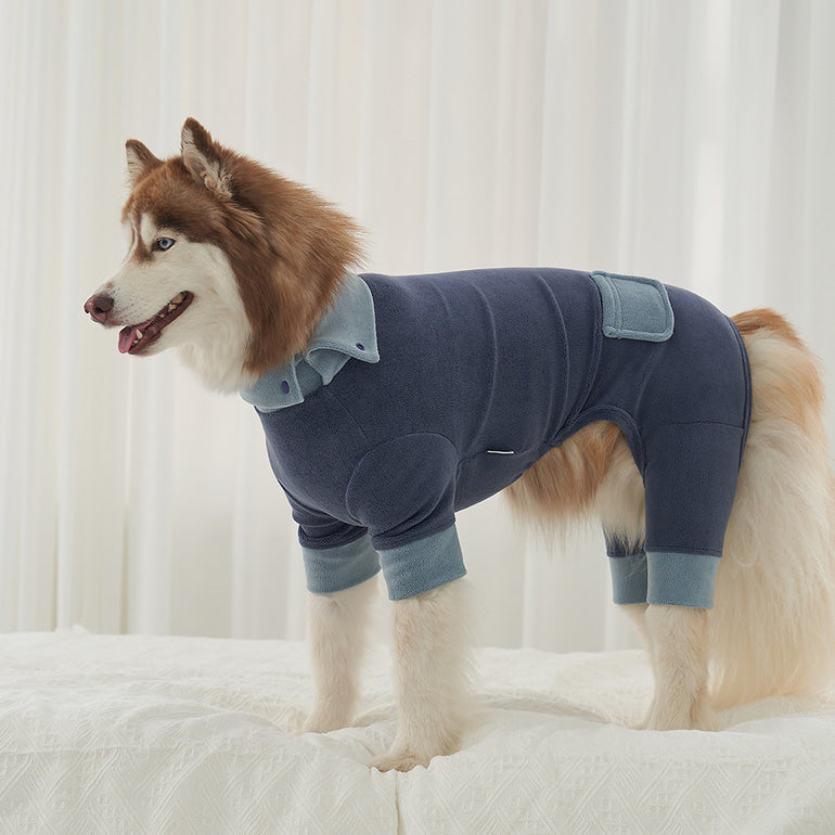 韓國新品上架【梨花娘】🐾BAILEY 🐶秋冬新品 領口釦環設計一件式保暖細絨毛衣(3色)