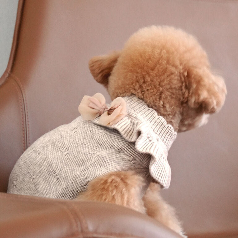 韓國新品上架【梨花娘】🐾BAILEY 🐶韓系柔霧紗感寵物蝴蝶結別針(3色)