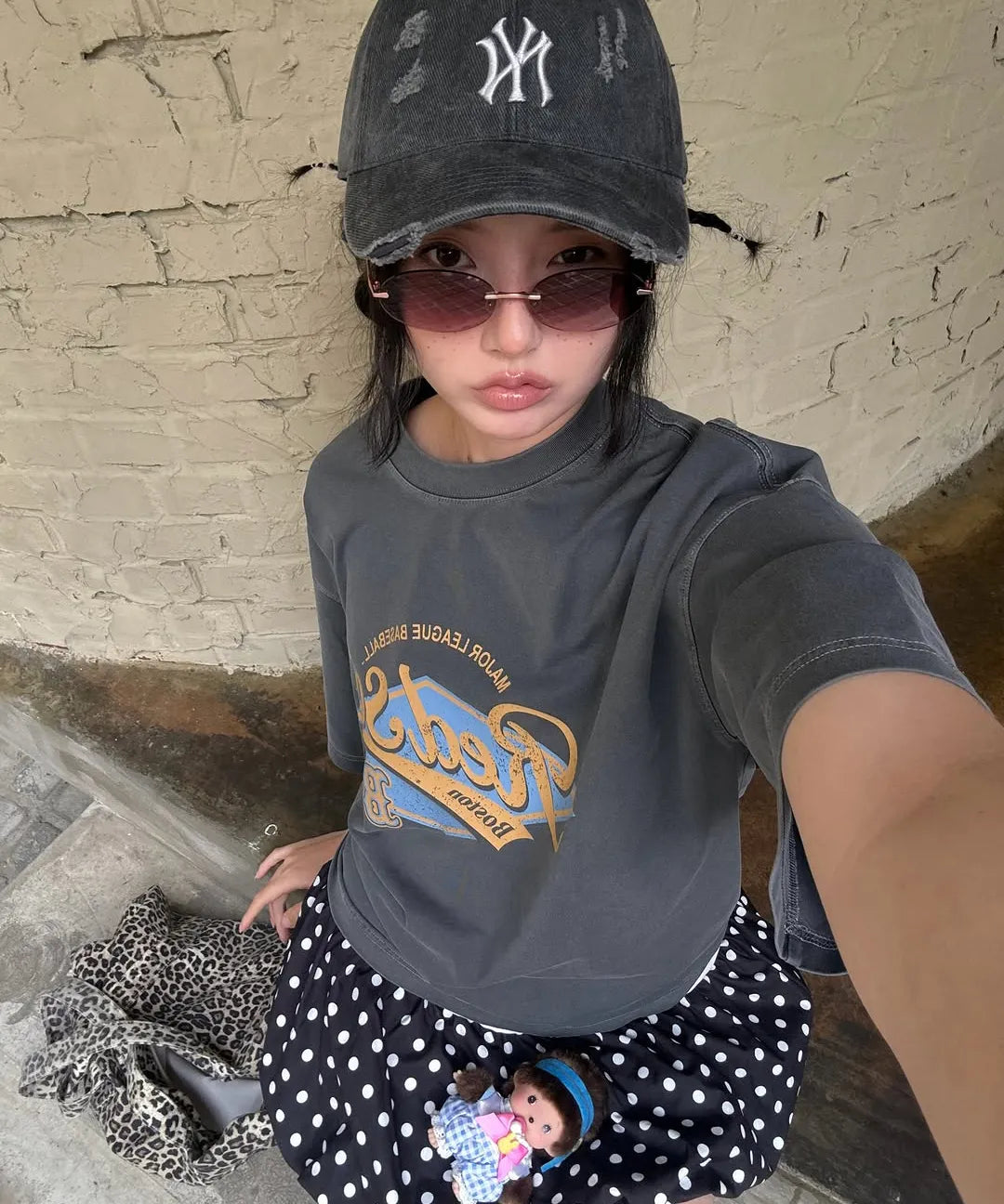 🔥新品上架 【梨花娘】💖洋基明星同款破損老舊設計棒球帽(3色)💖韓國連線