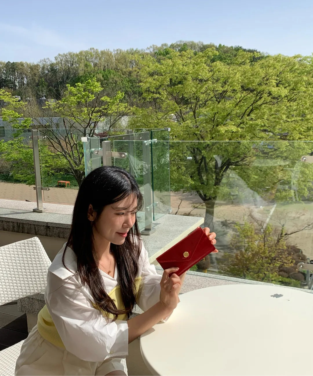 🆕新品上架【梨花娘】🔥韓國品牌TOAMO Bella Slim Long Wallet 韓國製牛皮薄型長夾｜韓系光澤皮革長夾