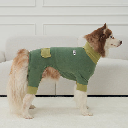 韓國新品上架【梨花娘】🐾BAILEY 🐶秋冬新品 領口釦環設計一件式保暖細絨毛衣(3色)