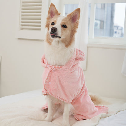 韓國新品上架【梨花娘】🐾BAILEY 🐶秋冬新品 貓犬寵物耳朵造型專用吸水力強寵物浴巾(3色)