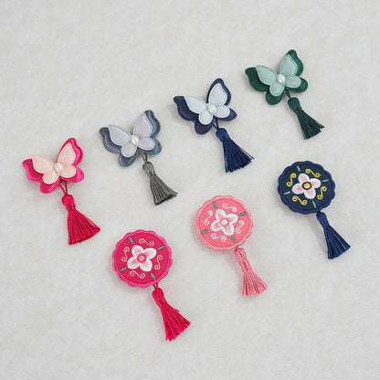 韓國新品上架【梨花娘】🐾BAILEY 🐶高質感韓服頭飾流蘇古典手工寵物髮夾(7色)