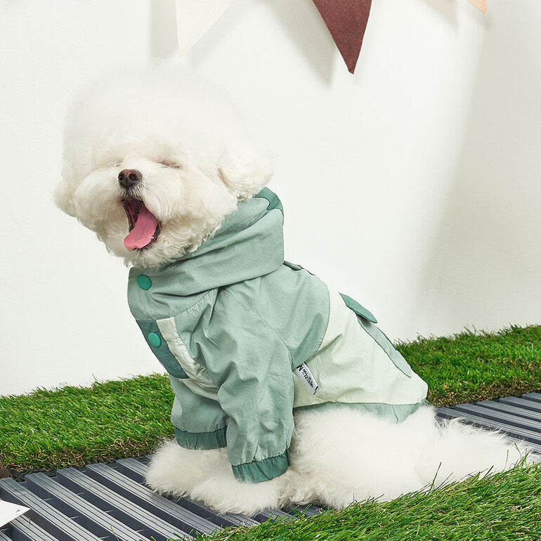 韓國新品上架【梨花娘】🐾BAILEY 🐶秋冬新品 舒適透氣防風防水輕便連帽外出寵物服飾(2色)