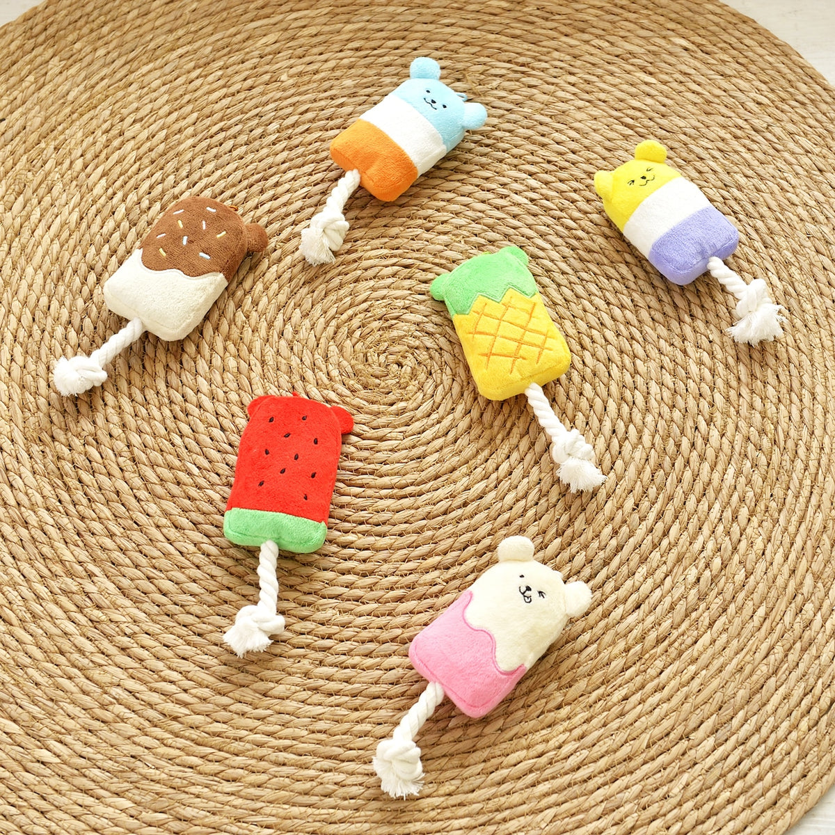 新品上架【梨花娘總代理】🐾日本品牌Solgra  🍧萌萌熊絨毛冰棒發聲玩具🐶（6款）