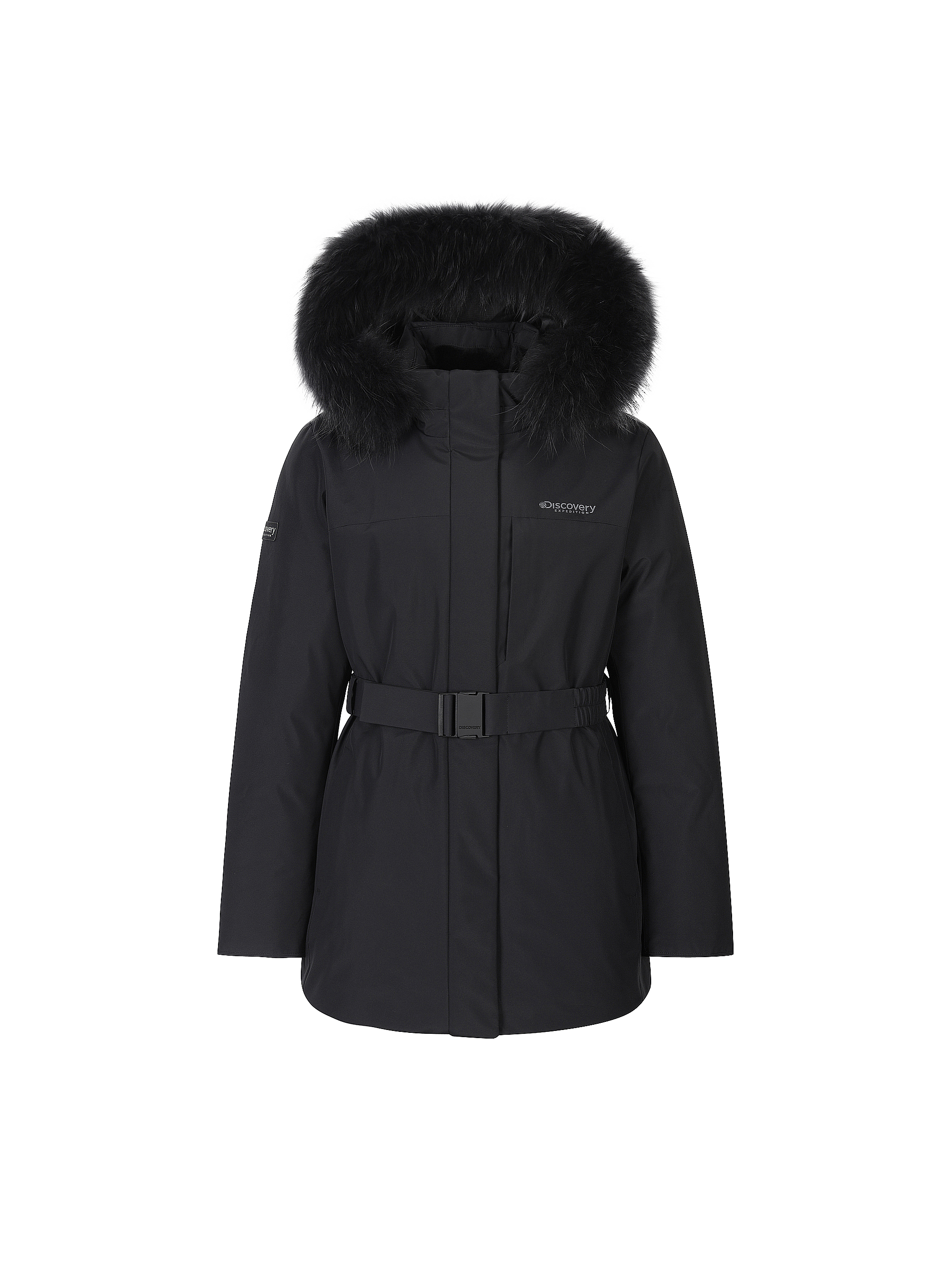 🆕新品上架💖【梨花娘】 韓國 品牌Discovery 高允真代言Milford Vertex狐狸毛繫帶中長款保暖鵝絨外套(2色)🏆