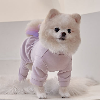 韓國新品上架【梨花娘】🐾BAILEY 🐶秋冬新品 素色半高領彈性舒適柔軟寵物服飾(2色)