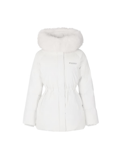 🆕新品上架💖【梨花娘】 韓國品牌Discovery 鵝絨狐狸毛領中長版外套 Kelly(4色)🏆韓國連線