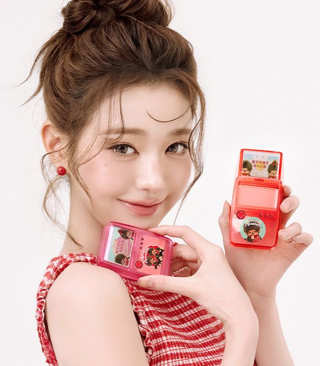 🆕新品上架【梨花娘】💖韓國AMUSE x Monchhichi 限量聯名 復古小遊戲機唇頰兩用保濕腮紅(2色)