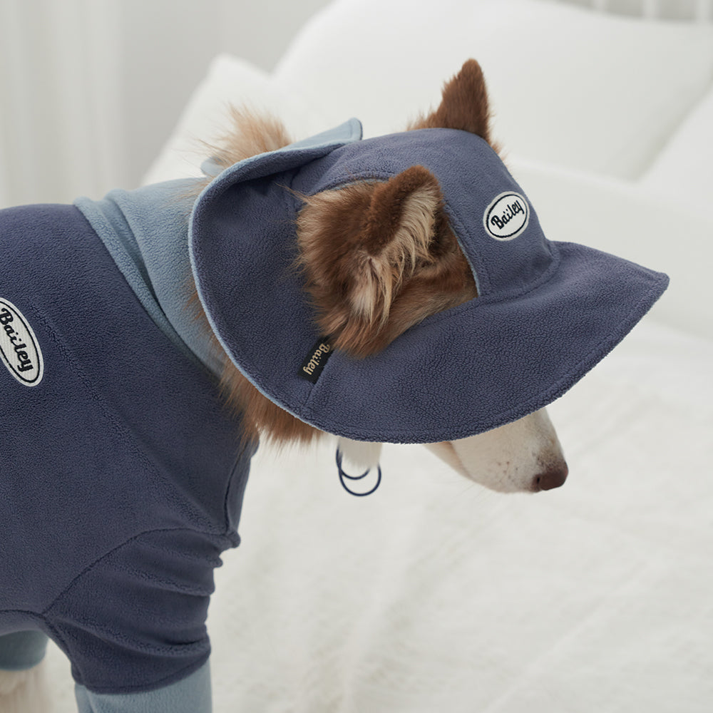 韓國新品上架【梨花娘】🐾BAILEY 🐶秋冬新品 可愛造型遮陽保暖絨毛可調節寵物帽(3色)
