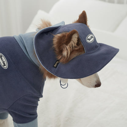 韓國新品上架【梨花娘】🐾BAILEY 🐶秋冬新品 可愛造型遮陽保暖絨毛可調節寵物帽(3色)