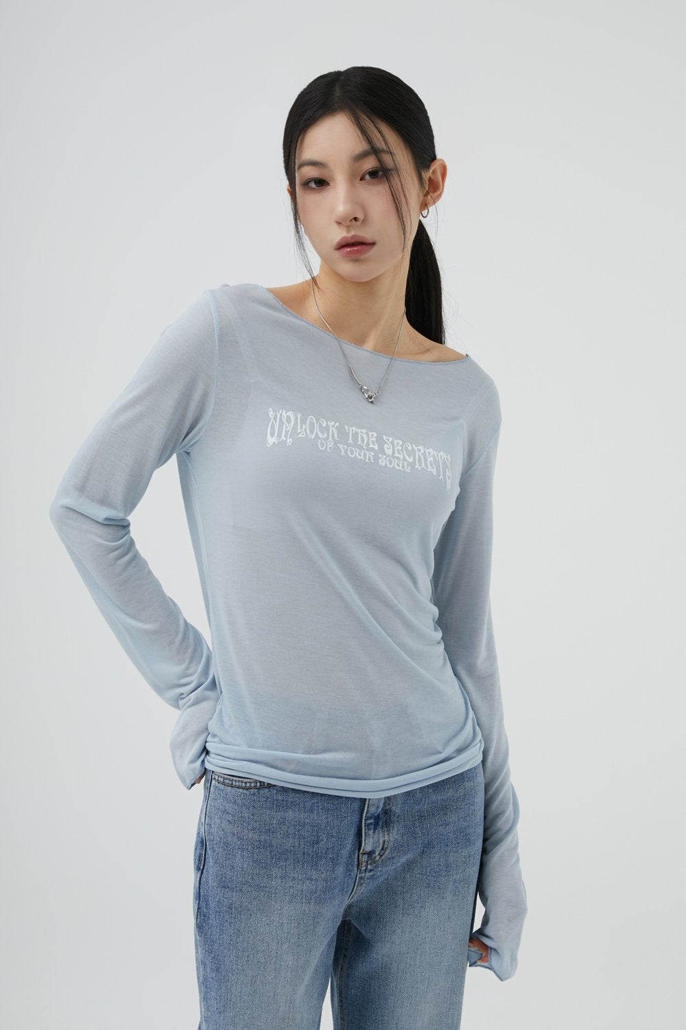 ACOVER secret soul long sleeve T-shirt