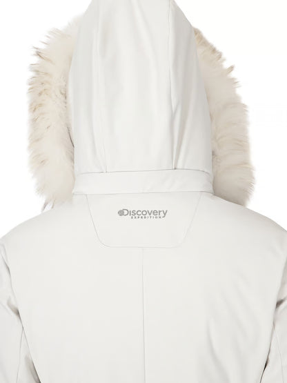 🆕新品上架💖【梨花娘】 韓國 熱賣🔥品牌Discovery 🫧高允真代言 狐狸毛領Milford Vertex 繫帶鵝絨長款保暖外套