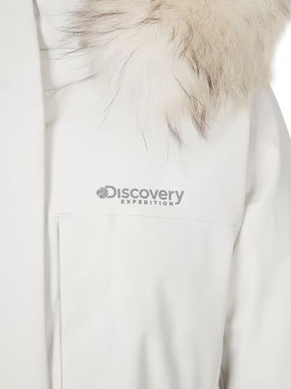 🆕新品上架💖【梨花娘】 韓國 熱賣🔥品牌Discovery 🫧高允真代言 狐狸毛領Milford Vertex 繫帶鵝絨長款保暖外套