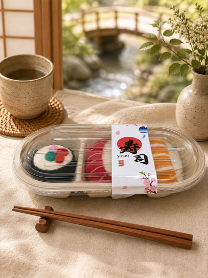 🎀新品上架【LIHUA MAYA】🍣專屬貓咪高級貓薄荷+木天蓼雙薄荷手工羊毛氈日式握壽司餐盒｜貓薄荷×木天蓼 貓咪療癒玩具(預購7~14天)
