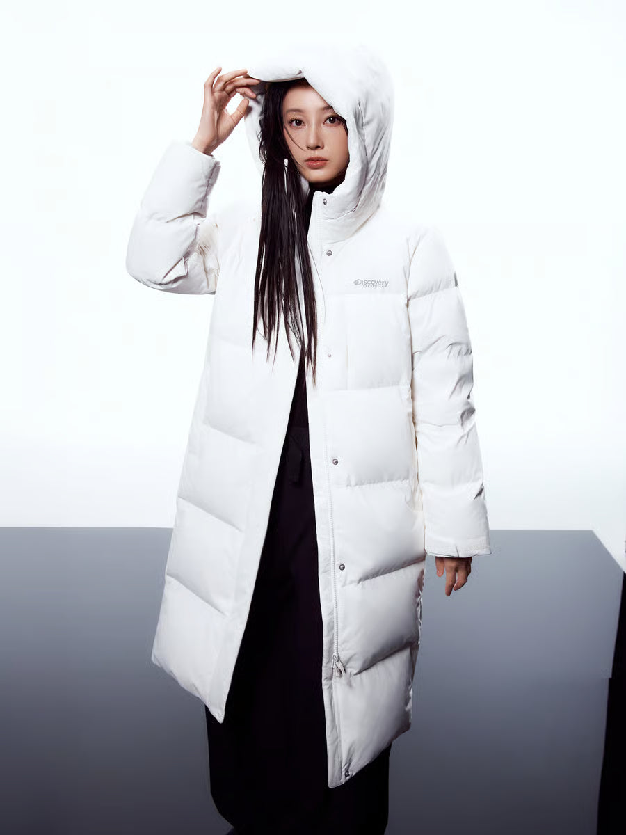 🆕新品上架💖【梨花娘】 韓國品牌Discovery 鵝絨長版防風外套(2色)🏆韓國連線