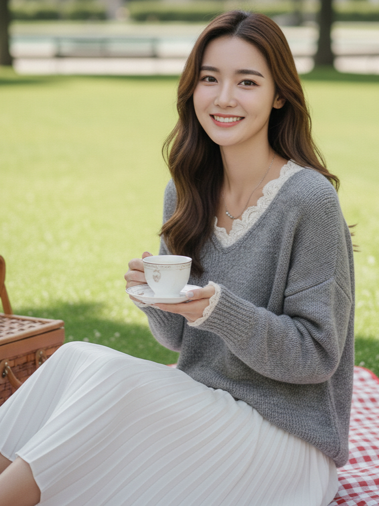 💕新品上架【梨花瑪雅】爆紅蕾絲花邊毛衣冬季慵懶寬鬆柔軟溫柔針織上衣💖💖(3色)